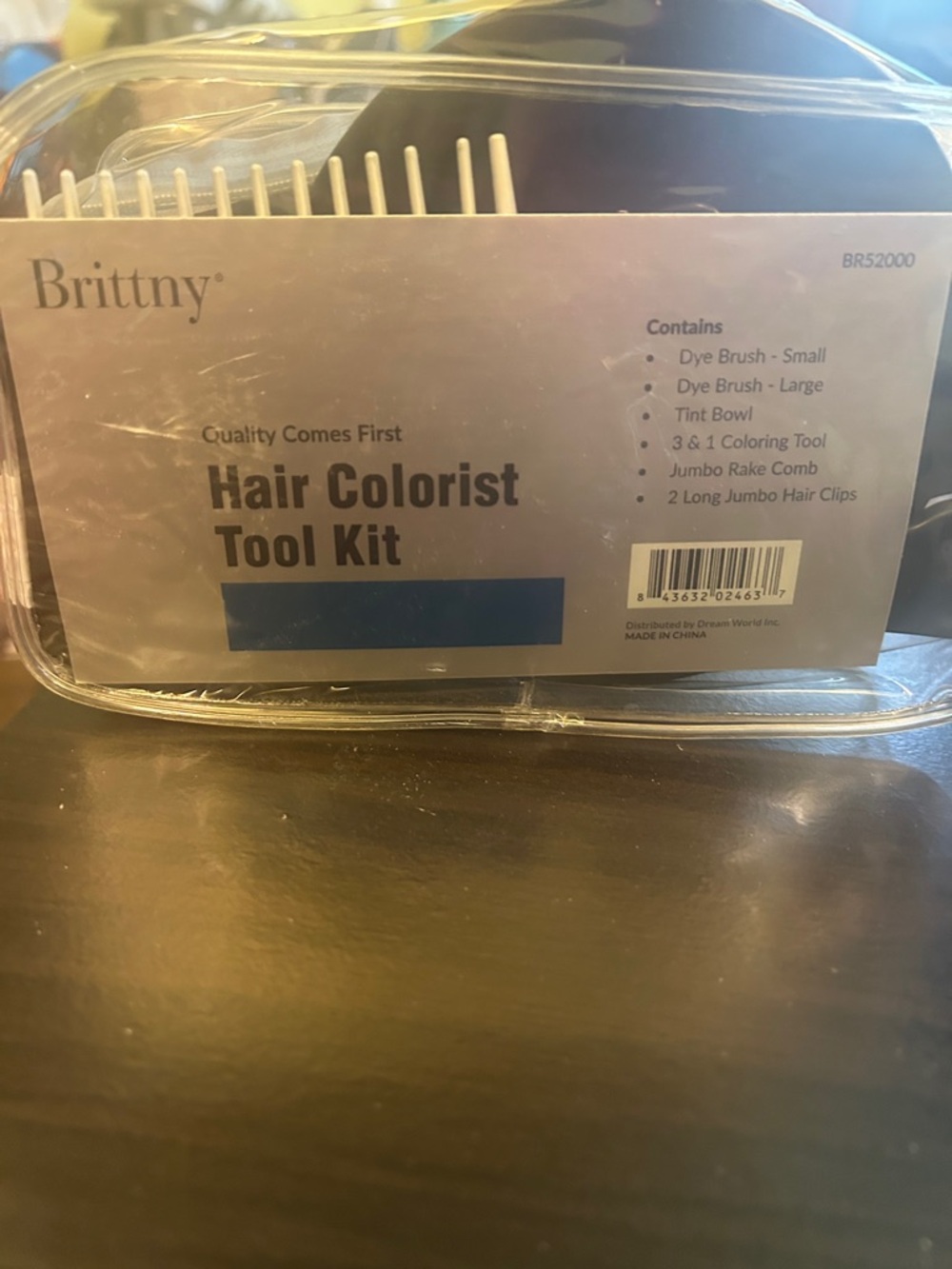 Brittny Hair Colorist Tool Kit - Clear Case with Blue Accent